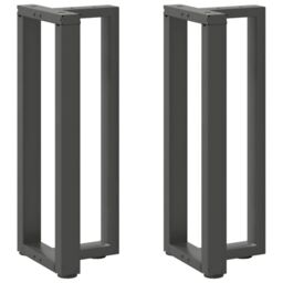 Berkfield Home Console Table Legs T-Shaped¬†2 pcs Anthracite 25x28x(72-73) cm Steel in Black - thumbnail 1
