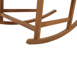 Wyld and Coco Rustic Acacia Rocking Chair Light Brown 66 x 77 x 110 cm - thumbnail 7