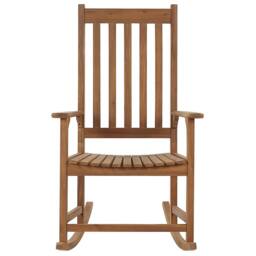 Wyld and Coco Rustic Acacia Rocking Chair Light Brown 66 x 77 x 110 cm - thumbnail 4
