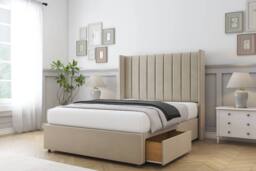 "Sloomy Falcon Coniston Divan Set 2 Drawers-54"" Wingback in Cream - Size: Small Double" - thumbnail 1