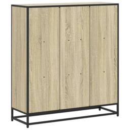 Berkfield Home Modern Bookcase Sonoma Oak 97.5x33x107.5 cm Engineered Wood & Metal in Light Brown - thumbnail 6