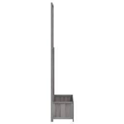 Berkfield Home Planter with Trellis Grey Solid Wood Fir - thumbnail 5