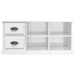 Berkfield Home TV Cabinet High Gloss White 102x35.5x47.5 cm Engineered Wood - thumbnail 6