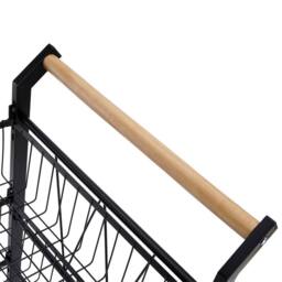 Garden Sanctuary 5-Tier Kitchen Trolley in Black - thumbnail 7