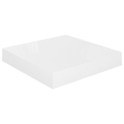 Berkfield Home Floating Wall Shelf High Gloss White 23x23.5x3.8 cm MDF - thumbnail 2