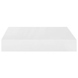 Berkfield Home Floating Wall Shelf High Gloss White 23x23.5x3.8 cm MDF - thumbnail 5