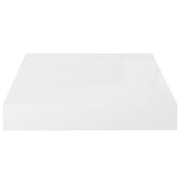 Berkfield Home Floating Wall Shelf High Gloss White 23x23.5x3.8 cm MDF - thumbnail 4