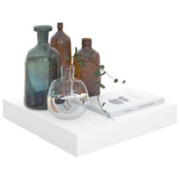 Berkfield Home Floating Wall Shelf High Gloss White 23x23.5x3.8 cm MDF - thumbnail 3