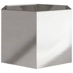 Berkfield Home Durable Garden Planter Hexagon 69x60x45 cm Stainless Steel in Silver - Size: 69 x 60 x 45 cm - thumbnail 5