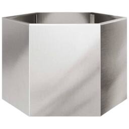 Berkfield Home Durable Garden Planter Hexagon 69x60x45 cm Stainless Steel in Silver - Size: 69 x 60 x 45 cm - thumbnail 6