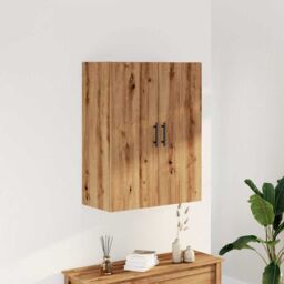 Berkfield Home Wall Mounted Cabinet Artisan Oak 69.5x34x90 cm in Brown - thumbnail 1