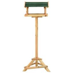 Berkfield Home Bird Feeder with Stand 37x28x100 cm Solid Fir Wood in Brown - Size: 37 x 28 x 100 cm - thumbnail 2