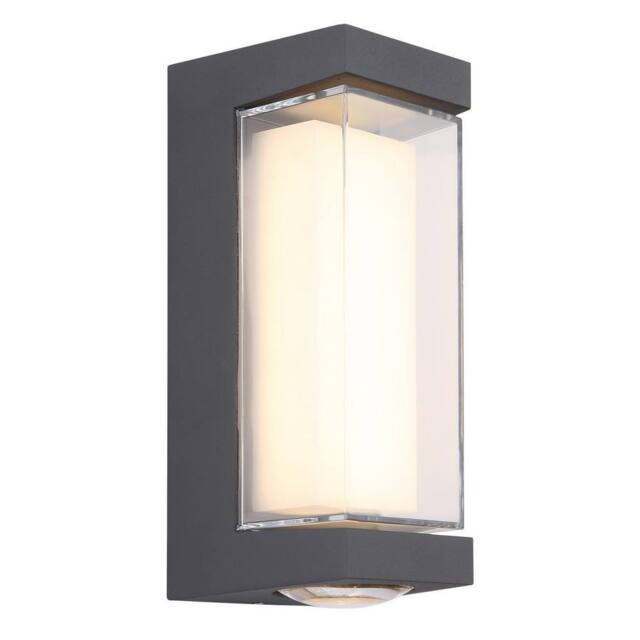 Netlighting Plixon Outdoor Modern Wall Lamp Anthracite Matt IP54 LED 3000K in Grey - image 1