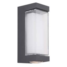 Netlighting Plixon Outdoor Modern Wall Lamp Anthracite Matt IP54 LED 3000K in Grey - thumbnail 2