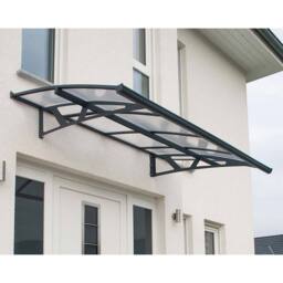 Palram Patio Cover Amsterdam Door Awning Canopy 2230 Clear - L223.5 cm - Grey - thumbnail 3