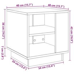 Berkfield Home Coffee Table Artisan Oak 40x40x43 cm Engineered Wood in Brown - Size: 40 x 40 x 43 cm - thumbnail 9