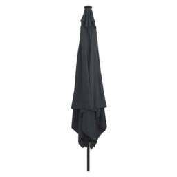 Berkfield Home Square Patio Umbrella with LED Lights 295x245 cm Dark Gray in Dark Grey - thumbnail 3