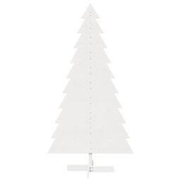 Berkfield Home Wooden Christmas Tree for Decoration White 180 cm Solid Wood Pine - thumbnail 3