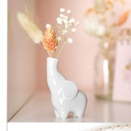 Lisa Angel Women's Tiny Grey Elephant Bud Vase - thumbnail 2
