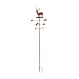 mysmartbuy Stag WindVane - 170 cm Outdoor Wind Spinner with Stag Design & Copper Styling in Bronze - thumbnail 2