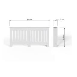 FWStyle Vertical Slat X-Large White Radiator Cover (H) 82.3 (W) 172cm (D) 19cm - thumbnail 5
