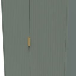 Ready Assembled 2 U Denver 2 Door Midi Wardrobe (Ready Assembled) in Pale Green - thumbnail 4