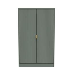 Ready Assembled 2 U Denver 2 Door Midi Wardrobe (Ready Assembled) in Pale Green - thumbnail 1