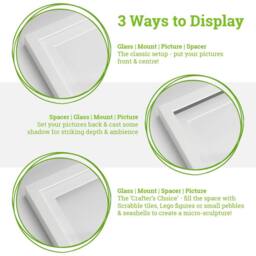 "Nicola Spring 3D Box Photo Frames - 4 x 4"" with 2 x 2"" Mount - Ivory Mount - Pack of 2 in Dark Brown" - thumbnail 3