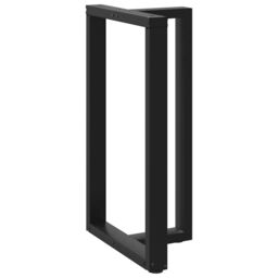 Berkfield Home Bar Table Legs T-Shaped¬†2 pcs Black 60x35x(100-101) cm Steel - thumbnail 4
