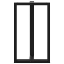 Berkfield Home Bar Table Legs T-Shaped¬†2 pcs Black 60x35x(100-101) cm Steel - thumbnail 6
