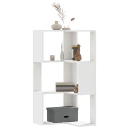 Berkfield Home Corner Bookcase 3-Tier White 50x50x102 cm Engineered Wood - Size: 50 x 50 x 102 cm - thumbnail 1