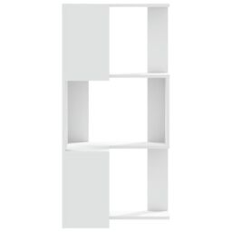 Berkfield Home Corner Bookcase 3-Tier White 50x50x102 cm Engineered Wood - Size: 50 x 50 x 102 cm - thumbnail 5