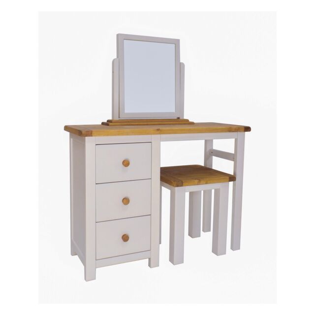 Cabinet Bits Argenta 3 Drawer Dressing Table Set Wood Knob in Light Grey - image 1