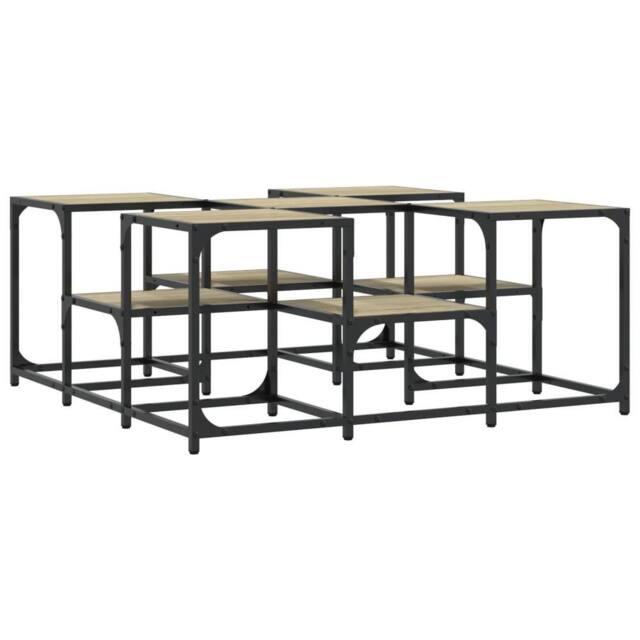 Berkfield Home Coffee Table Sonoma Oak 91x91x40 cm Engineered Wood in Brown - Size: 91 x 91 x 40 cm - image 1