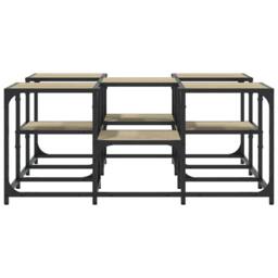 Berkfield Home Coffee Table Sonoma Oak 91x91x40 cm Engineered Wood in Brown - Size: 91 x 91 x 40 cm - thumbnail 5