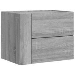 Berkfield Home Decorative Wall-mounted Bedside Cabinets 2 pcs Grey Sonoma 45x30x35 cm - Size: 45 x 30 x 35 cm - thumbnail 4