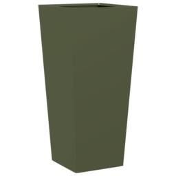 Berkfield Home Durable Garden Planter Olive Green 35x35x75 cm Steel - Size: 35 x 35 x 75 cm - thumbnail 3