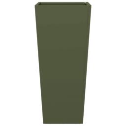 Berkfield Home Durable Garden Planter Olive Green 35x35x75 cm Steel - Size: 35 x 35 x 75 cm - thumbnail 4