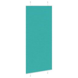Berkfield Home Pleated Blind Petrol Green 95x200 cm Fabric Width 94.4 cm Polyester in Teal - thumbnail 4