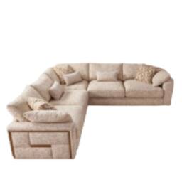 Stratus Interiors Jupiter Large Corner Sofa Bronze Accent in Beige - thumbnail 2