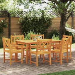 Berkfield Home Modern Garden Chairs 6 pcs 56x55.5x90 cm Solid Wood Acacia in Brown - thumbnail 2