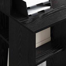 Berkfield Home Modern Desk with Storage Black Oak 90x48x101.5 cm Engineered wood - thumbnail 4