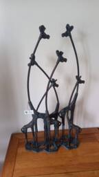 Inspirational Gifting Giraffe Family Sculpture Ornament with an Aged Bronze Finish - thumbnail 6