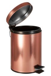 Orsina 5000ml Rose Gold Pedal Bin, Stylish Metal Waste Bin With Soft Close Lid & Removable Inner Bucket, Elegant - thumbnail 3