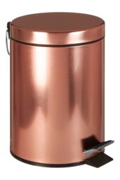 Orsina 5000ml Rose Gold Pedal Bin, Stylish Metal Waste Bin With Soft Close Lid & Removable Inner Bucket, Elegant - thumbnail 2