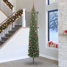 Berkfield Home Artificial Christmas Tree with 300 LEDs with Stand Green 300 cm - thumbnail 1