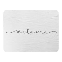 Benjamin Tate Design Text Welcome Designer Blanket in Natural - Size: 120 cm x 150 cm - thumbnail 1