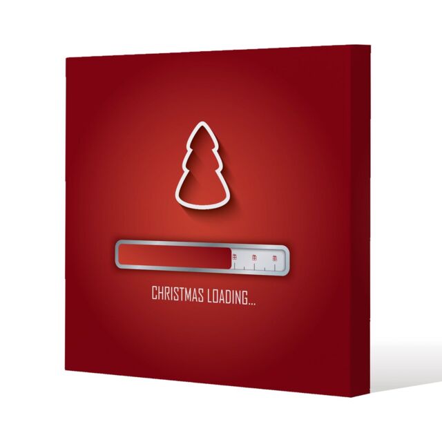 Benjamin Tate Design Christmas loading (canvas) / 114 x 114 x 4cm in Natural - Size: 114 x 114 x 4 cm - image 1