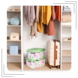 NESTLUNE 2pc Decorative Storage Boxes Home Office Box in Green - thumbnail 3