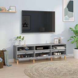 Berkfield Home TV Cabinet Concrete Grey 150x30x44.5 cm Engineered Wood - thumbnail 3